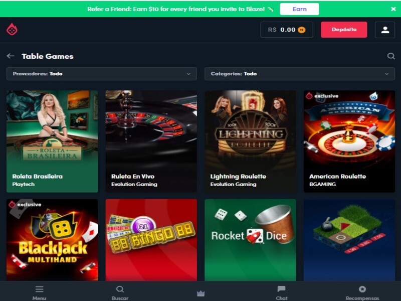 Casino y juegos online en la plataforma de Blaze apuestas